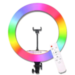 45CM 18inch RGB LED Multicolor Ring Light With 3 Phone Holder