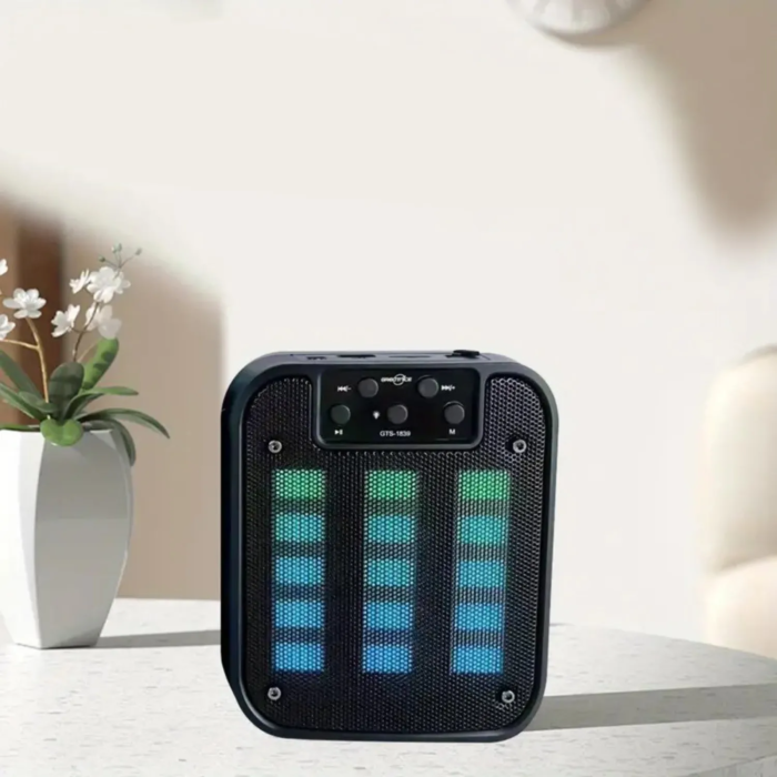 Kts Small Bt Speaker Gts-1839 Newest Product Hot Sale Professional Portable Outdoor Wireless 3 Inch Speaker with RGB Color Light