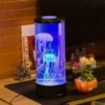 LED Jellyfish Lava Lamp Simulation Jellyfish Aquarium Tank Colorful Bedroom Night Light for Home Decor USB