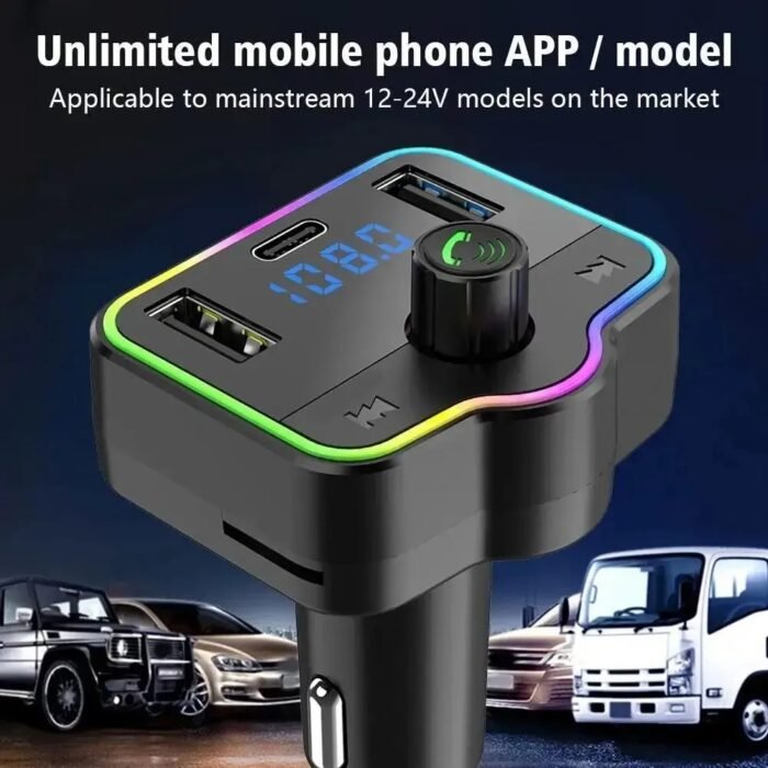 M43 FM Transmitter Car Kit with Handsfree Bluetooth 5.0