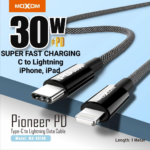 MOXOM Pioneer PD Type-C Lightning Data Cable 1M – MX-CB136 (black)