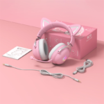 Onikuma B20 Wireless Cat Ear Headphones (Pink)