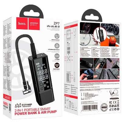 Smart in-car air pump. 5000mAh battery.Type-C input. 10.3 bar maximum air
