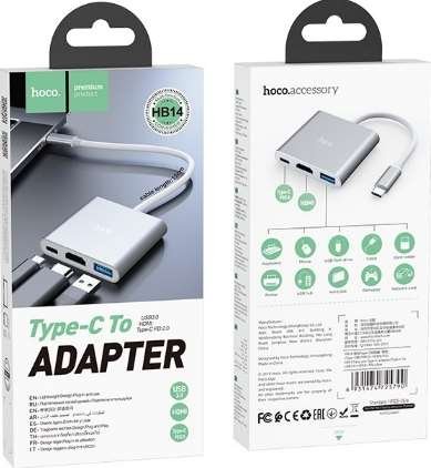 hub converter Type-C to USB3.0 + HDTV + PD compatible