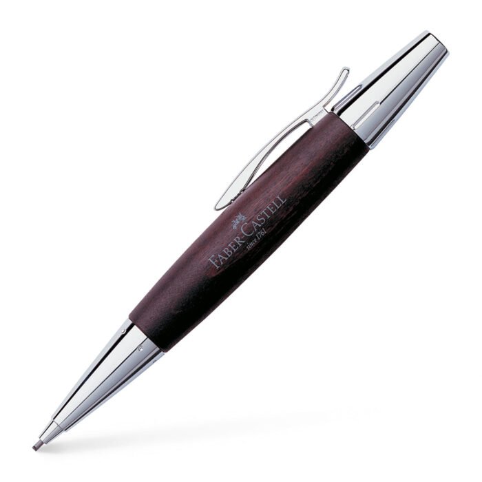 e-motion Mechanical Pencil, Wood & Polished Chrome - Dark Brown - #138381