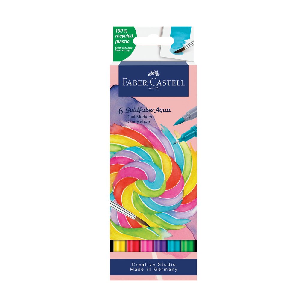 Goldfaber Aqua Dual Markers, Candy Shop - Wallet of 6 - #164528 Goldfaber Aqua Dual Markers, Candy Shop - Wallet of 6 - #164528
