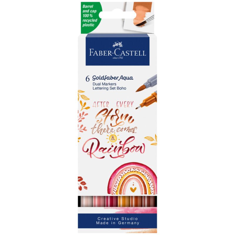 Goldfaber Aqua Dual Markers, Lettering Set Boho - Wallet of 6 - #164518