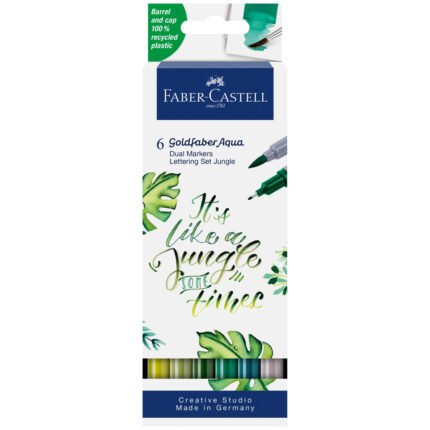 Goldfaber Aqua Dual Markers, Lettering Set Jungle - Wallet of 6 - #164517