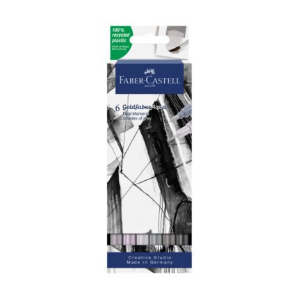 Goldfaber Aqua Dual Markers, Shades of Grey - Wallet of 6 - #164522