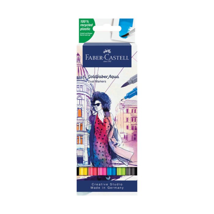 Goldfaber Aqua Dual Markers, Wallet of 6 - #164606
