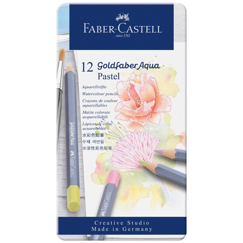 Goldfaber Aqua Watercolor Pencils, Pastels - Tin of 12 - #114622