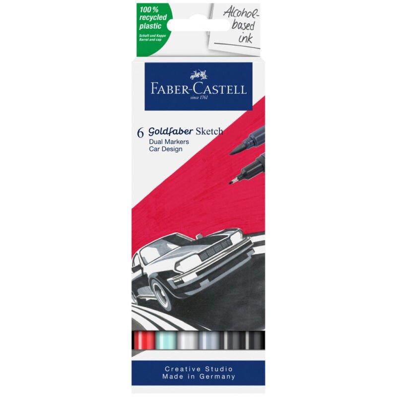 Goldfaber Sketch Markers, Car Design - Box of 6 - #164813