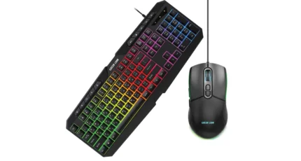 Green Lion GK-400 RGB Gaming Keyboard + Mouse - Black