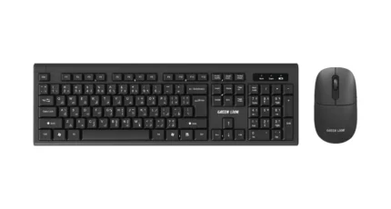 Green Lion GKM-200 Wireless Combo Keyboard and Mouse - Black