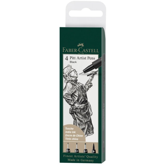 Pitt Artist Pen, #199 Black (S, F, M, B) - #567100