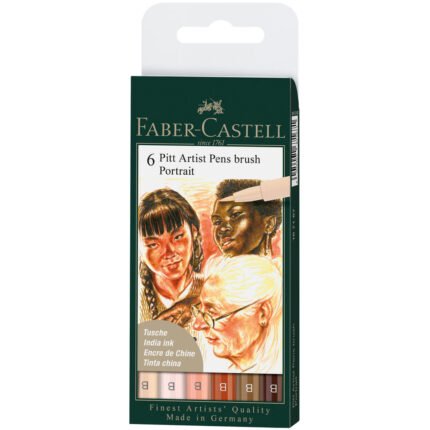 Pitt Artist Pen, Brush - Portrait Wallet of 6 - #167167