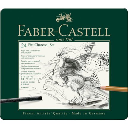 Pitt Charcoal Set, Tin of 24 - #112978