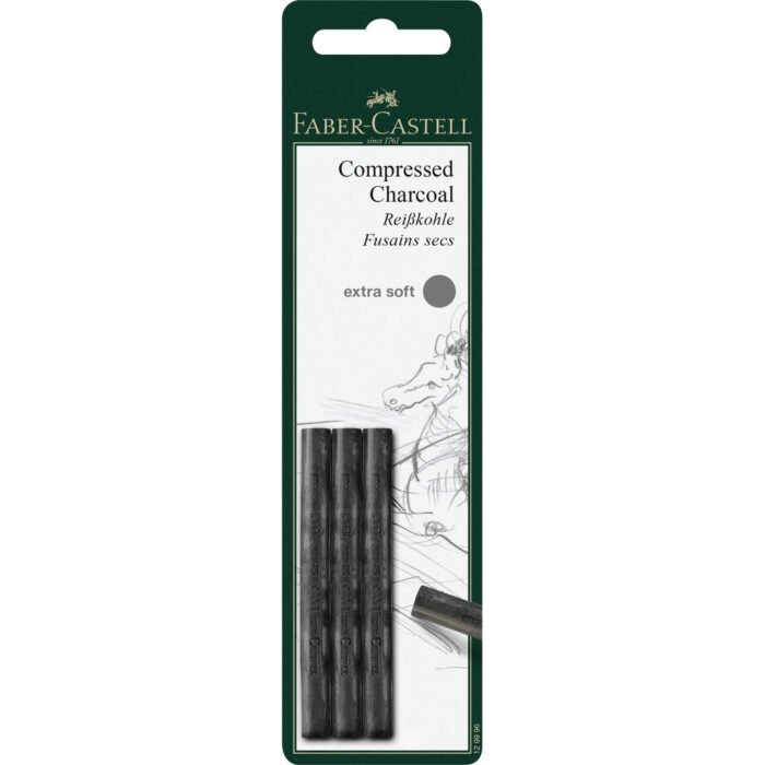 Pitt Compressed Charcoal Sticks, Extra Soft - Set of 3 - #129996