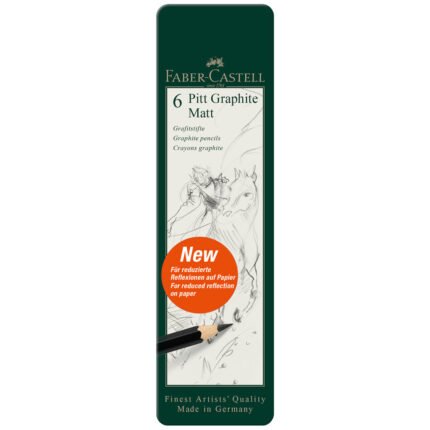 Pitt Graphite Matte Pencils, Tin of 6 - #115207