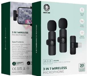 Green Lion 3 In 1 Wireless Microphone